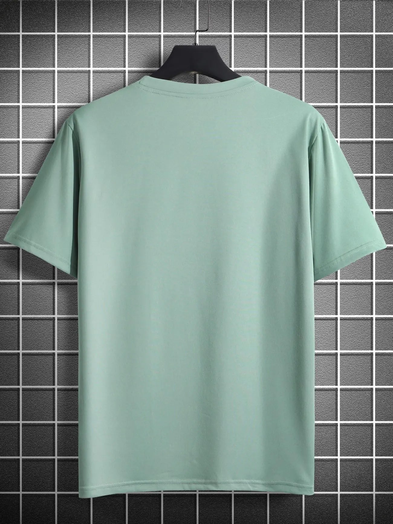 Mens Sticker Printed T-Shirt MMSPS82 - Mint Green