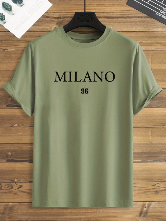 Mens Sticker Printed T-Shirt MMSPS73 - Mint Green