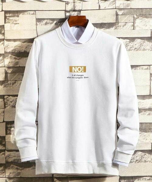 Mens Printed Sweatshirt - MIRPWS25 - White