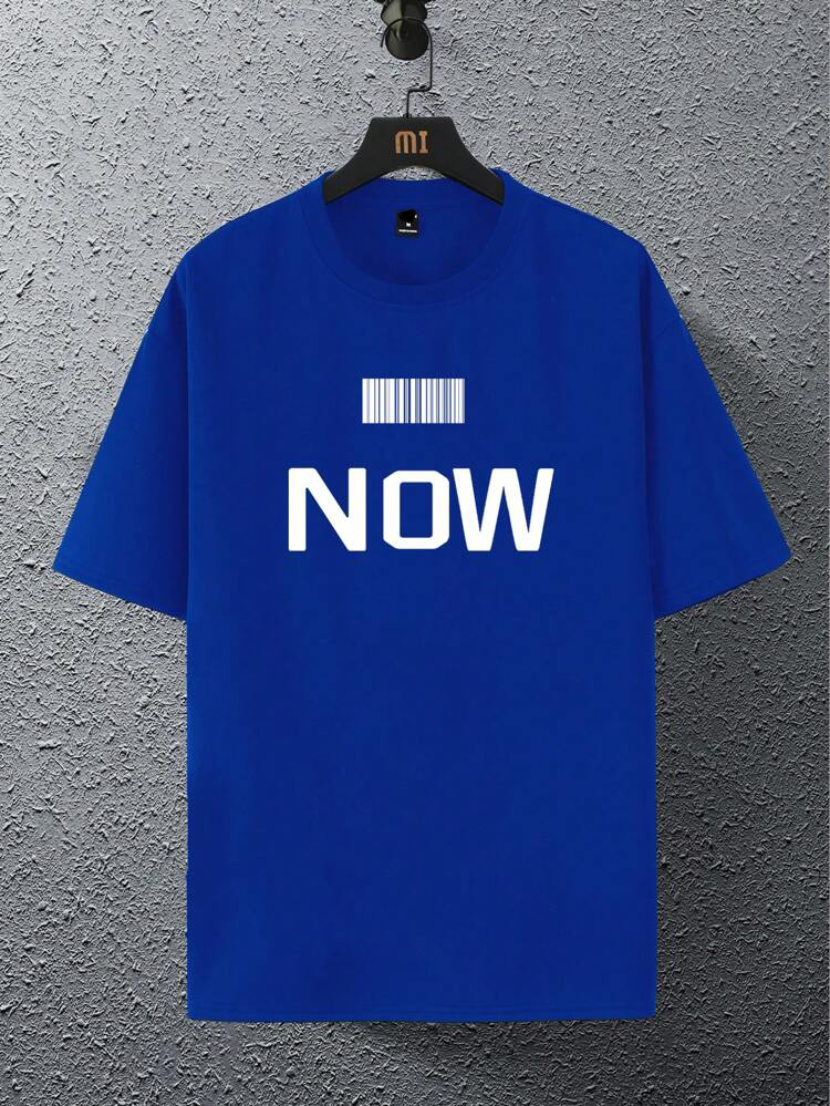 Mens Sticker Printed T-Shirt MMSPS31 - Royal Blue