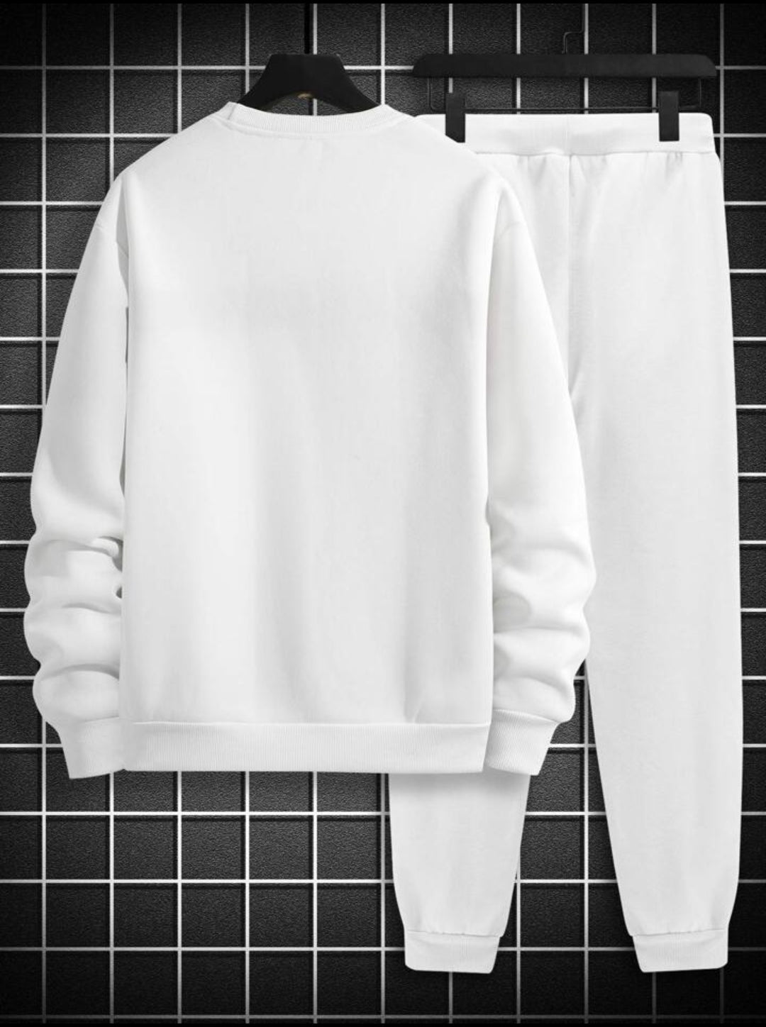 Winter Printed Sweatshirt and Pants Co Ord Set MIRWPCS19 - White White