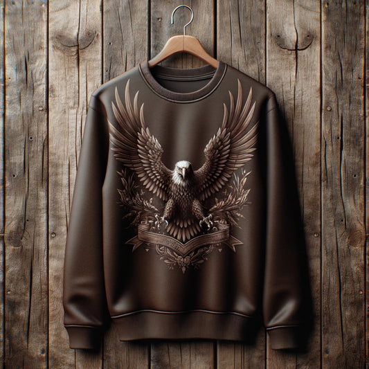 Mens Printed Sweatshirt - MIRPWS59 - Brown